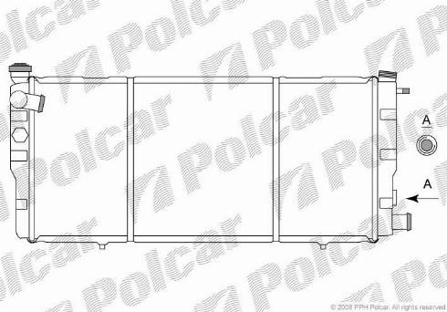 Polcar 572208-4 - Радіатор, охолодження двигуна autozip.com.ua