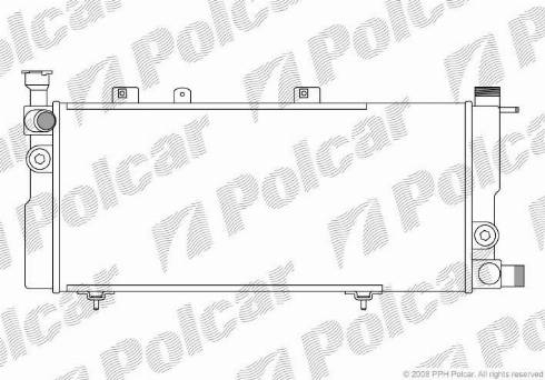 Polcar 572208A4 - Радіатор, охолодження двигуна autozip.com.ua