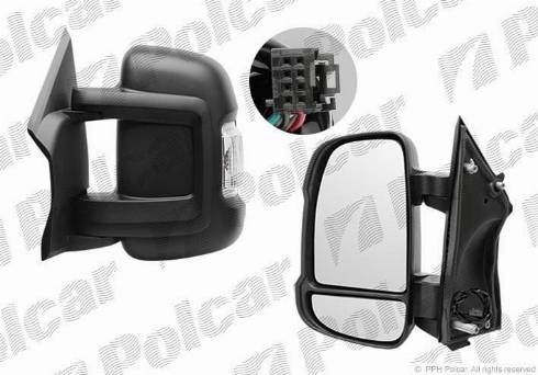 Polcar 5770514M - Зовнішнє дзеркало autozip.com.ua