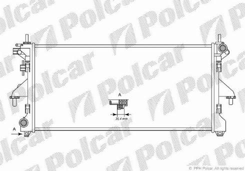 Polcar 577008-1 - Радіатор, охолодження двигуна autozip.com.ua