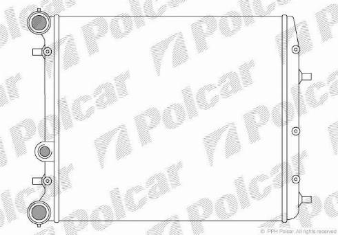 Polcar 691308A1 - Радіатор охолодження Skoda Fabia 99- 1.4 Benz. autozip.com.ua