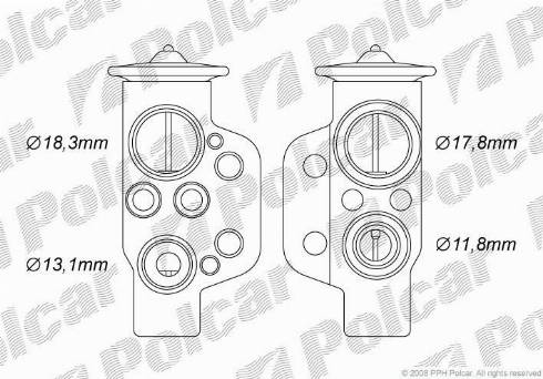 Polcar 6913KZ-1 - Розширювальний клапан, кондиціонер autozip.com.ua