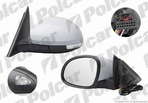 Polcar 6935515M - Зовнішнє дзеркало autozip.com.ua