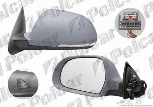 Polcar 6923516M - Зовнішнє дзеркало autozip.com.ua