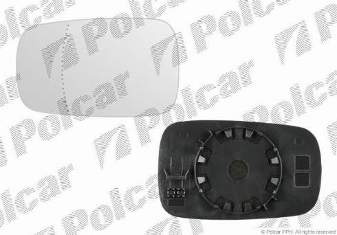 Polcar 6055545M - Дзеркальне скло, зовнішнє дзеркало autozip.com.ua