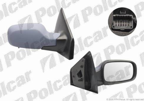 Polcar 6055525M - Дзеркальне скло, зовнішнє дзеркало autozip.com.ua
