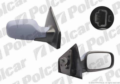 Polcar 6055522M - Дзеркальне скло, зовнішнє дзеркало autozip.com.ua