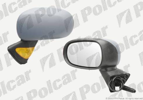 Polcar 6056514M - Дзеркальне скло, зовнішнє дзеркало autozip.com.ua