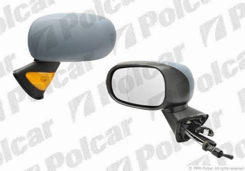 Polcar 6056512M - Дзеркальне скло, зовнішнє дзеркало autozip.com.ua