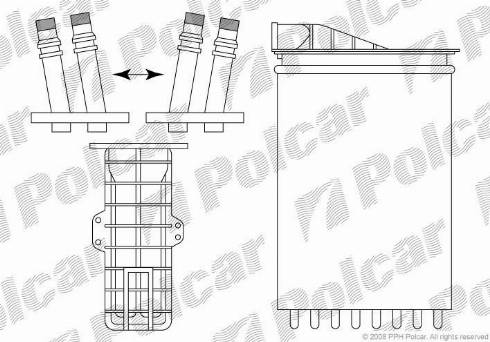 Polcar 6050N81X - Теплообмінник, опалення салону autozip.com.ua