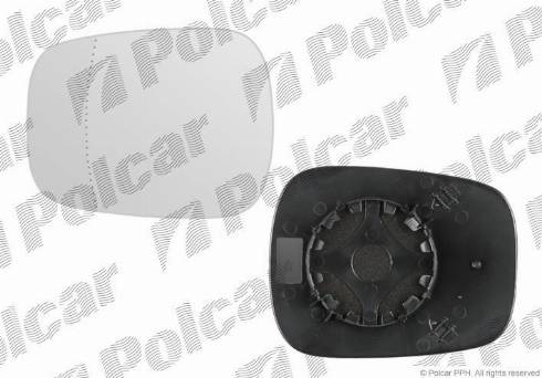 Polcar 6061543M - Дзеркальне скло, зовнішнє дзеркало autozip.com.ua