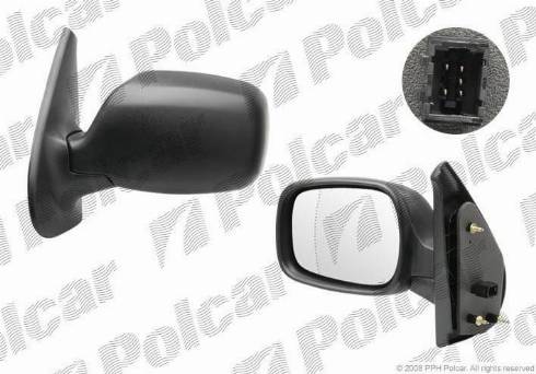 Polcar 6061524M - Зовнішнє дзеркало autozip.com.ua