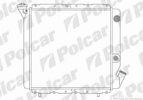 Polcar 600508A5 - Радіатор, охолодження двигуна autozip.com.ua