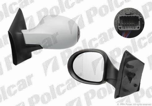 Polcar 6001514M - Зовнішнє дзеркало autozip.com.ua