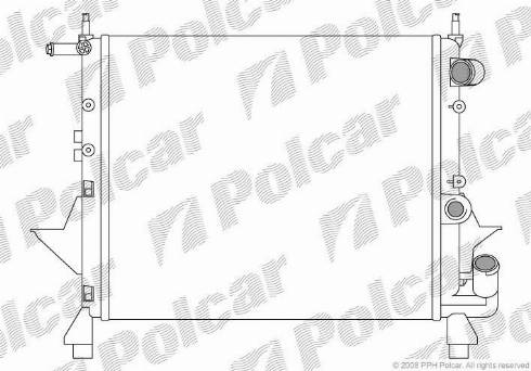 Polcar 600308-1 - Радіатор, охолодження двигуна autozip.com.ua