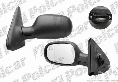 Polcar 6007514M - Зовнішнє дзеркало autozip.com.ua