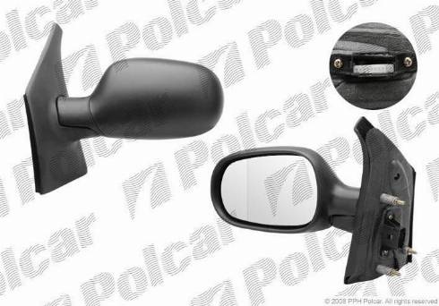 Polcar 6007515M - Зовнішнє дзеркало autozip.com.ua