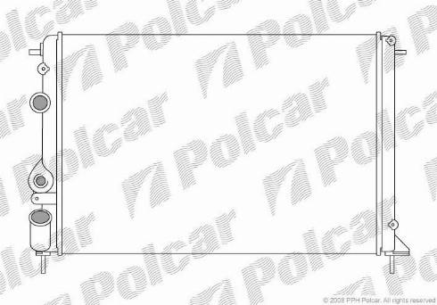 Polcar 6007085X - Радіатор, охолодження двигуна autozip.com.ua