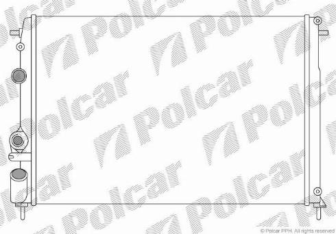 Polcar 600708A5 - Радіатор Renault Megane. 1.4-2.0. 96-03 autozip.com.ua