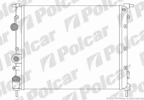 Polcar 600708A1 - Радіатор, охолодження двигуна autozip.com.ua