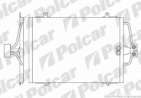 Polcar 6007K8C1 - Конденсатор, кондиціонер autozip.com.ua