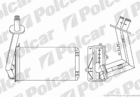 Polcar 6007N8-1 - Теплообмінник, опалення салону autozip.com.ua