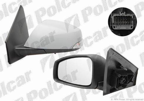Polcar 6014514M - Зовнішнє дзеркало autozip.com.ua