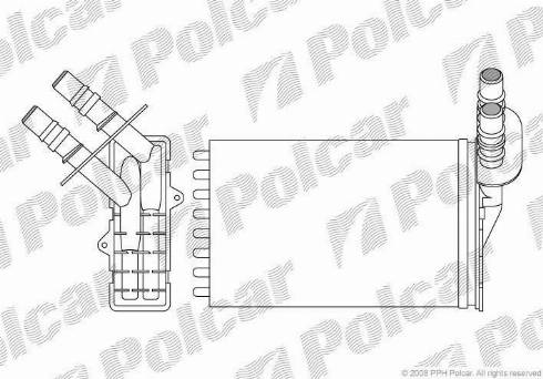 Polcar 6015N8-1 - Теплообмінник, опалення салону autozip.com.ua
