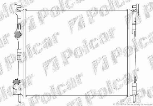 Polcar 6016083X - Радіатор, охолодження двигуна autozip.com.ua