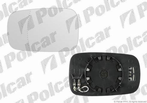 Polcar 6012545M - Дзеркальне скло, зовнішнє дзеркало autozip.com.ua
