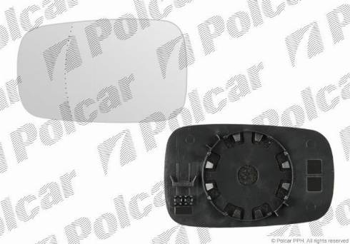 Polcar 6012541M - Дзеркальне скло, зовнішнє дзеркало autozip.com.ua