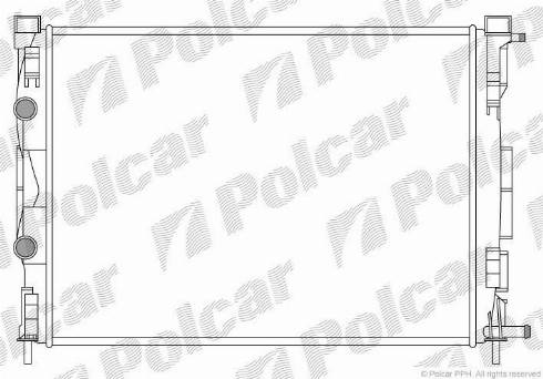 Polcar 601208A3 - Радіатор охолодження Renault Megane II 2.0-1.5 dCi 02- AC-Scenic II 03- --AC autozip.com.ua