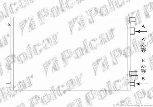 Polcar 6012K8C1 - Конденсатор, кондиціонер autozip.com.ua