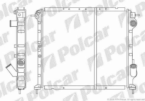 Polcar 603108-1 - Радіатор, охолодження двигуна autozip.com.ua