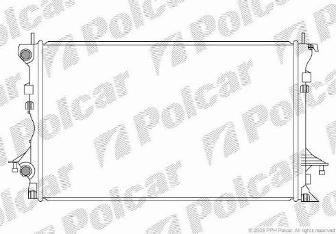 Polcar 6037081X - Радіатор, охолодження двигуна autozip.com.ua