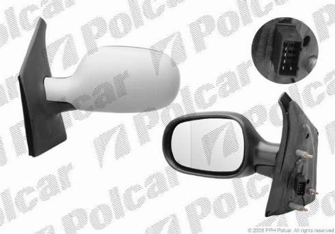 Polcar 6070514M - Зовнішнє дзеркало autozip.com.ua