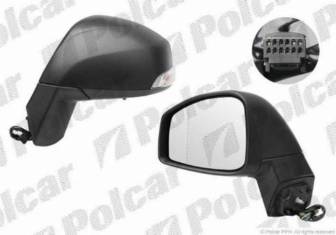 Polcar 6073522M - Зовнішнє дзеркало autozip.com.ua