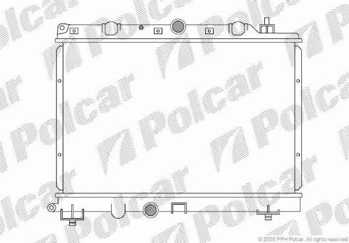 Polcar 634008-2 - Радіатор, охолодження двигуна autozip.com.ua