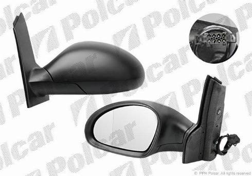 Polcar 6755524M - Зовнішнє дзеркало autozip.com.ua