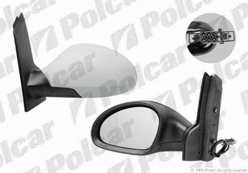 Polcar 6755525M - Зовнішнє дзеркало autozip.com.ua