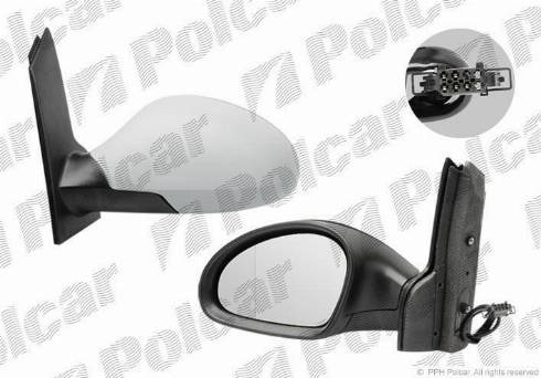 Polcar 6755515M - Зовнішнє дзеркало autozip.com.ua