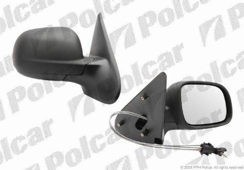 Polcar 6714521M - Дзеркальне скло, зовнішнє дзеркало autozip.com.ua