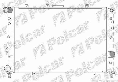 Polcar 140808A4 - Радіатор, охолодження двигуна autozip.com.ua