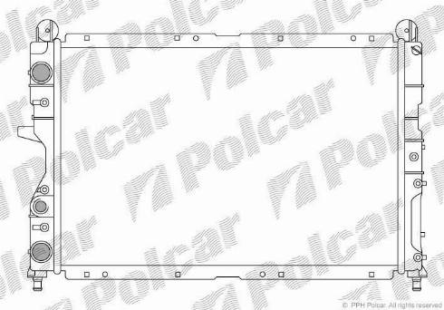 Polcar 140208A6 - Радіатор, охолодження двигуна autozip.com.ua