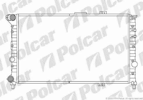 Polcar 1407081X - Радіатор, охолодження двигуна autozip.com.ua