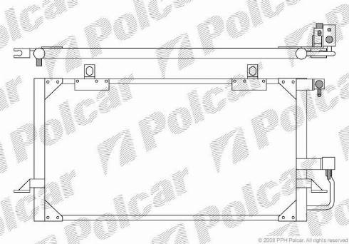 Polcar 1308K8C1 - Конденсатор, кондиціонер autozip.com.ua