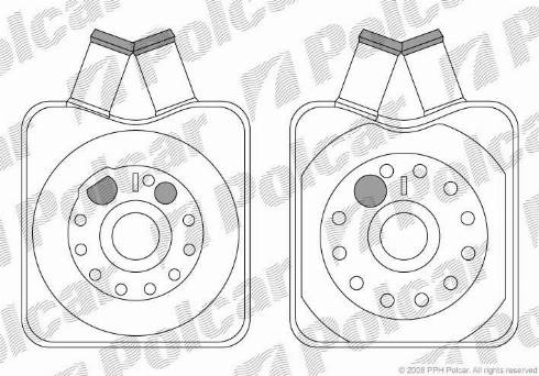 Polcar 1308L8-1 - Масляний радіатор, рухове масло autozip.com.ua