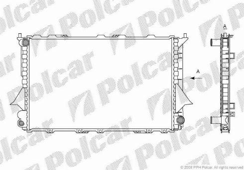 Polcar 131608-4 - Радіатор, охолодження двигуна autozip.com.ua