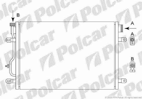 Polcar 1334K8C2 - Конденсатор, кондиціонер autozip.com.ua