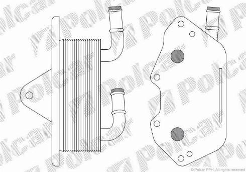 Polcar 1335L8-1 - Масляний радіатор, рухове масло autozip.com.ua